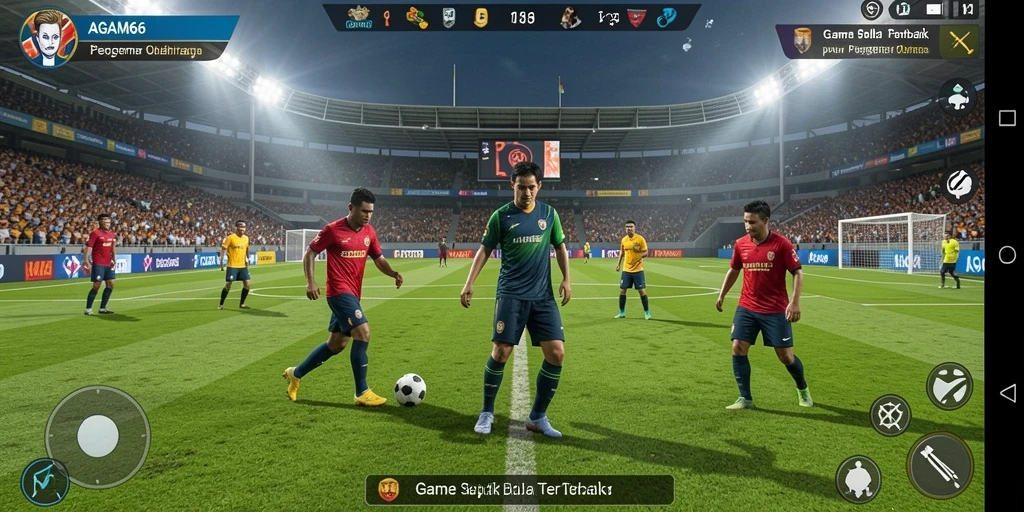 Screenshot AGAM66 menampilkan aksi mendebarkan pertandingan sepak bola.