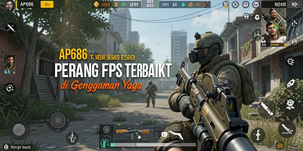 Tampilan gameplay seru dalam pertempuran FPS yang menegangkan.