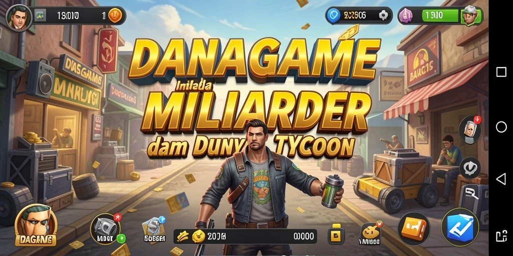 Tampilan gameplay seru dalam DANAGAME yang penuh dengan strategi Tycoon.