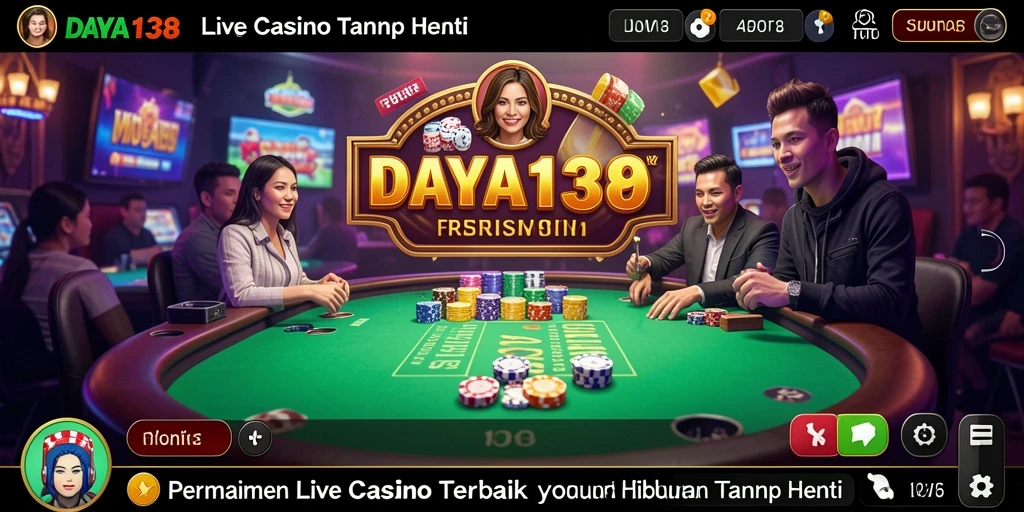 Tampilan gameplay Live Casino yang mengesankan dan interaktif.