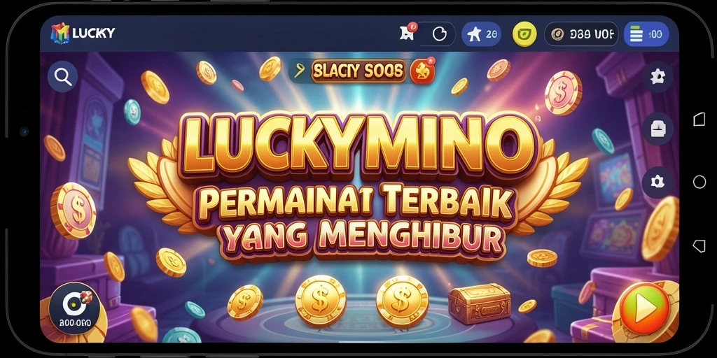 Tampilan gameplay menarik dari LUCKYMINO dengan efek visual yang menakjubkan.