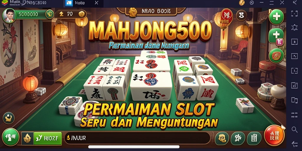 Tampilan menarik dari gameplay Slot MAHJONG500 yang penuh warna dan seru.