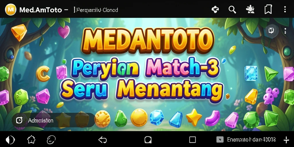 Tampilan menarik dari gameplay Match-3 MEDANTOTO.