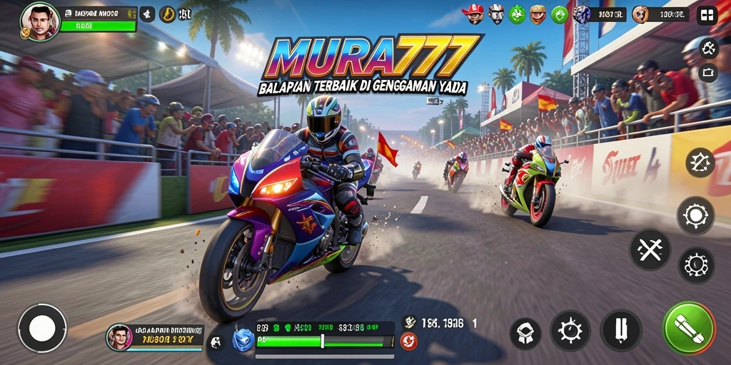 Gameplay mendebarkan dengan aksi balap motor yang intens di MUARA777.