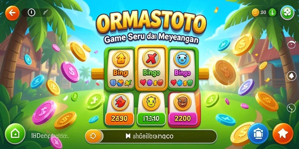 Tampilan gameplay seru dari ORMASTOTO yang penuh warna.